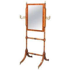 Antique George III Period Cheval Mirror