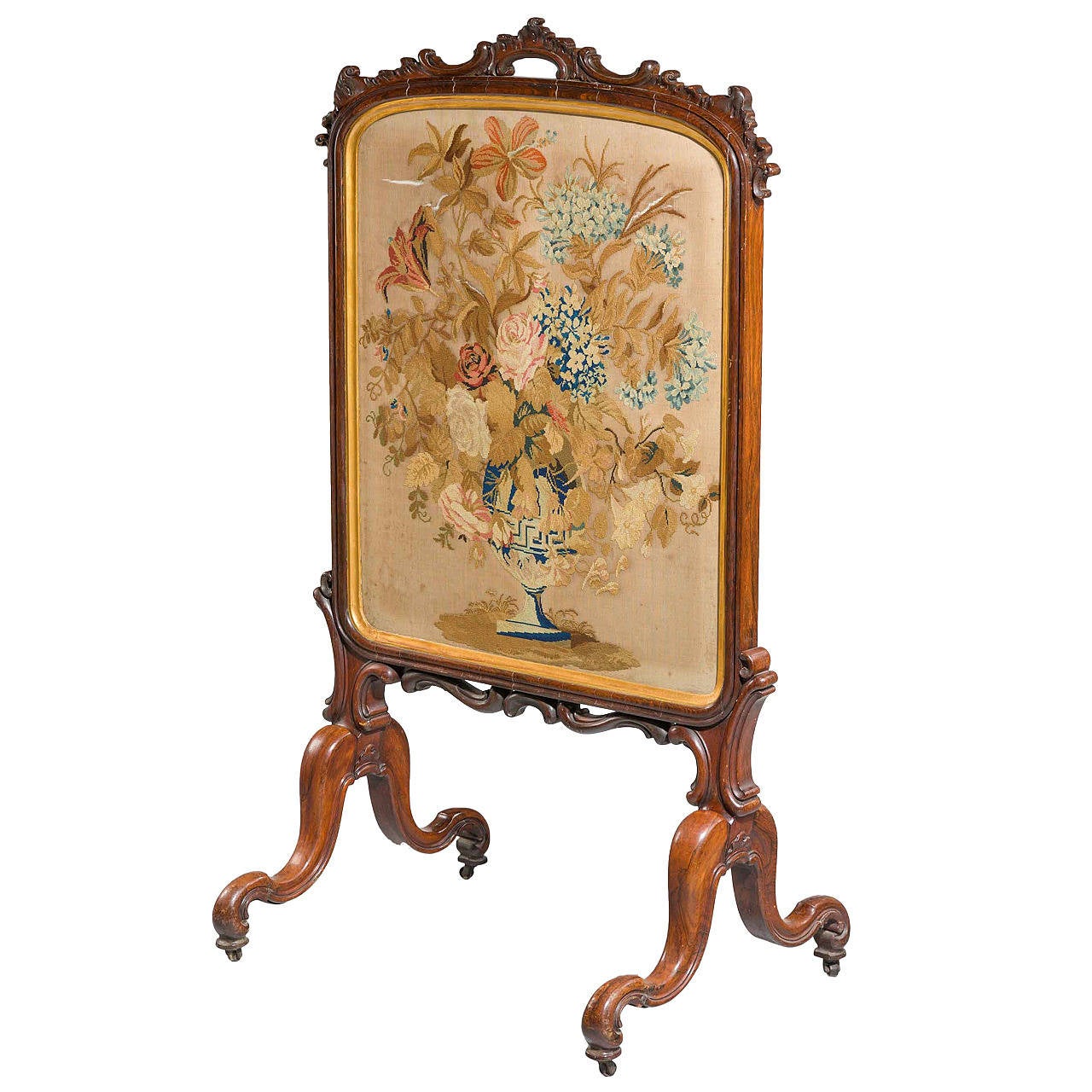 Mid-19th Century Fine Rosewood Fire Screen For Sale at 1stdibs