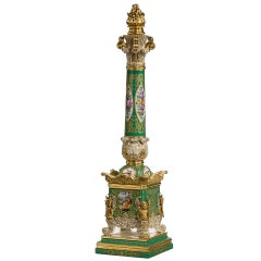 19th Century Jacob Petit Porcelain Column