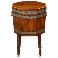 George III Period Octagonal Wine Cooler with Boxwood Inlay 8