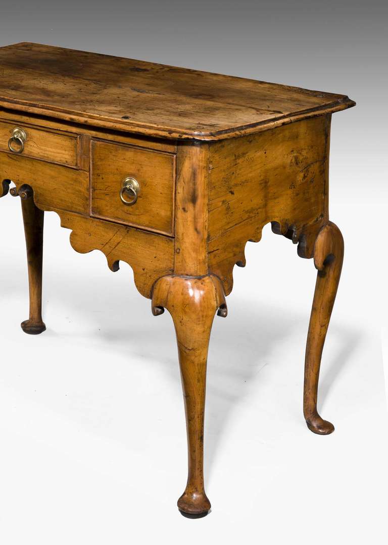 18th Century and Earlier 18th Century Fruitwood Lowboy