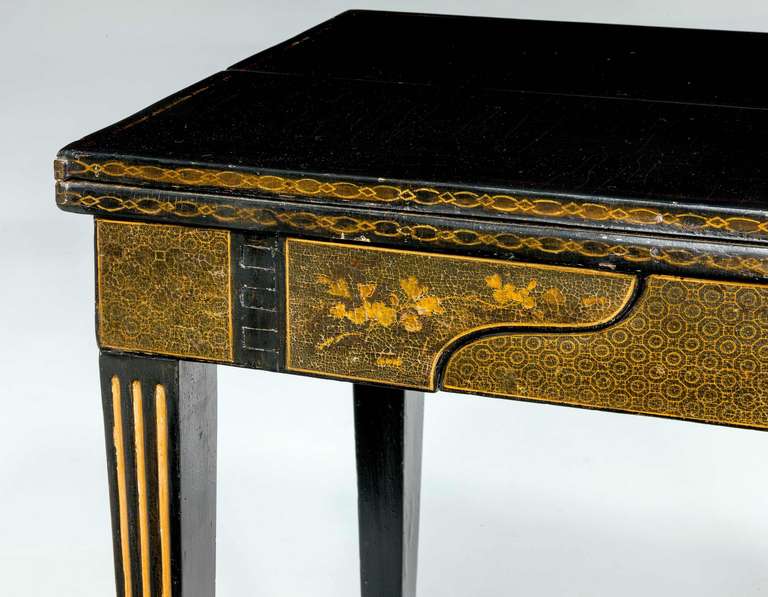 19th Century Lacquered Games Table In Good Condition In Peterborough, Northamptonshire
