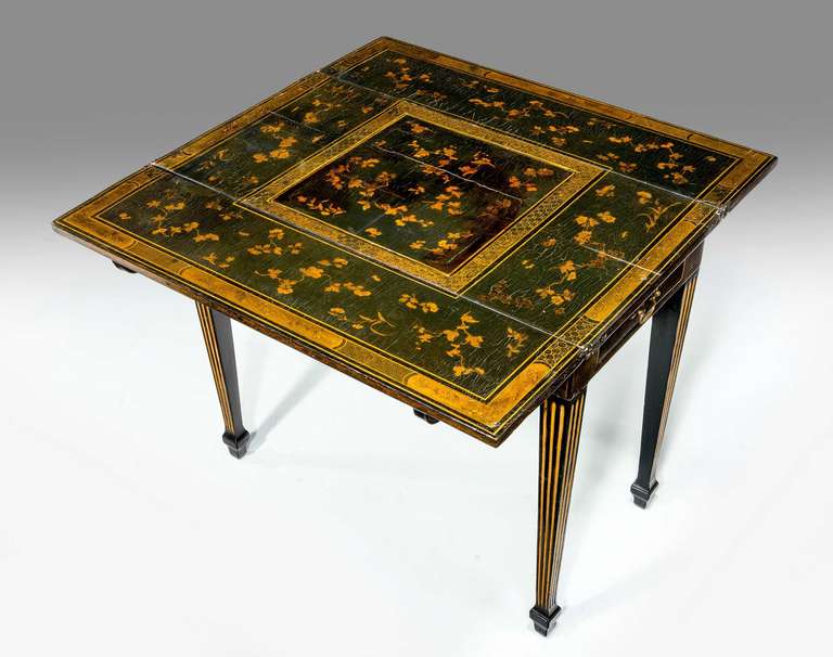 19th Century Lacquered Games Table 2