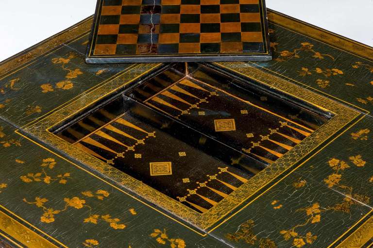 19th Century Lacquered Games Table 6