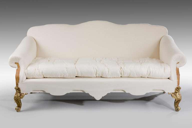 19th Century Large Parcel-Gilt Sofa