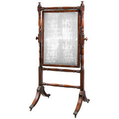 Regency Period Mahogany Cheval Mirror 4