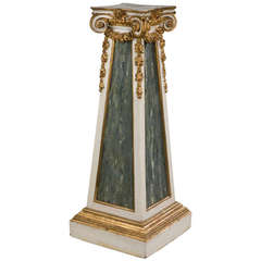 Mid-19th Century Parcel-Gilt Pedestal 8