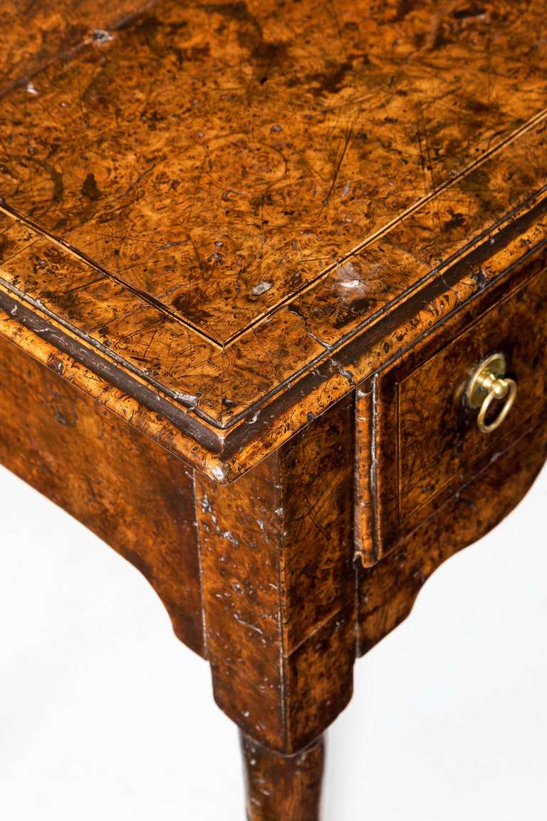 I Period Burr Elm Lowboy For Sale at 1stdibs