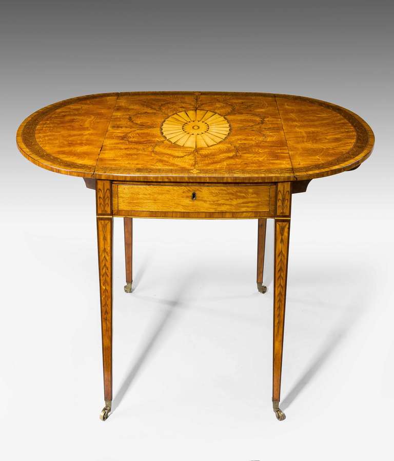 British Late 18th Century Satinwood Pembroke Table