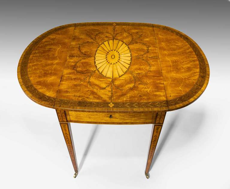 Late 18th Century Satinwood Pembroke Table In Excellent Condition In Peterborough, Northamptonshire