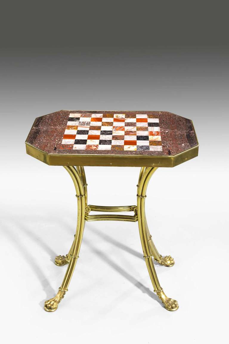 French Gilt Bronze Chess Table In Good Condition In Peterborough, Northamptonshire