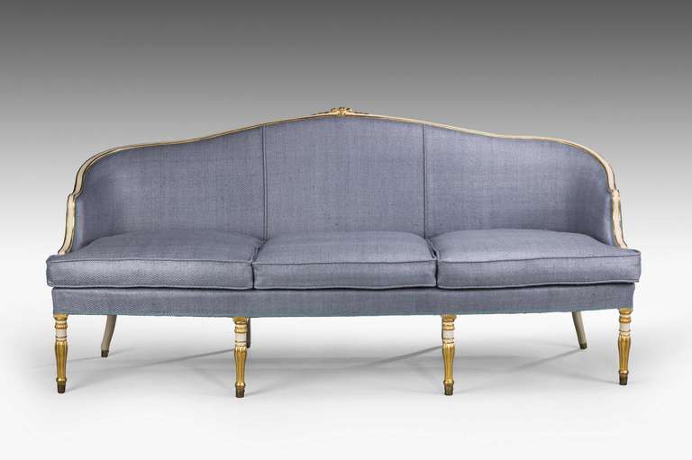 George III Period Parcel Gilt Sofa