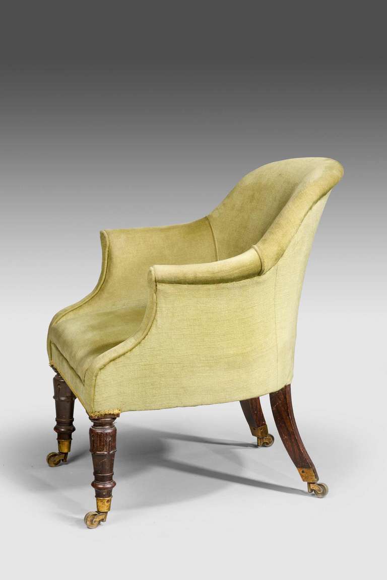 British Late Regency Period Tub Chair