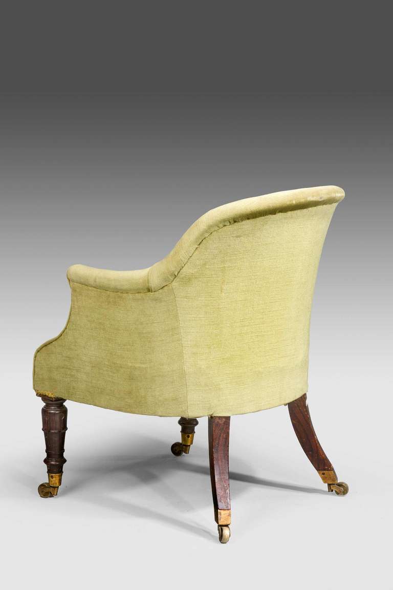 Late Regency Period Tub Chair In Good Condition In Peterborough, Northamptonshire