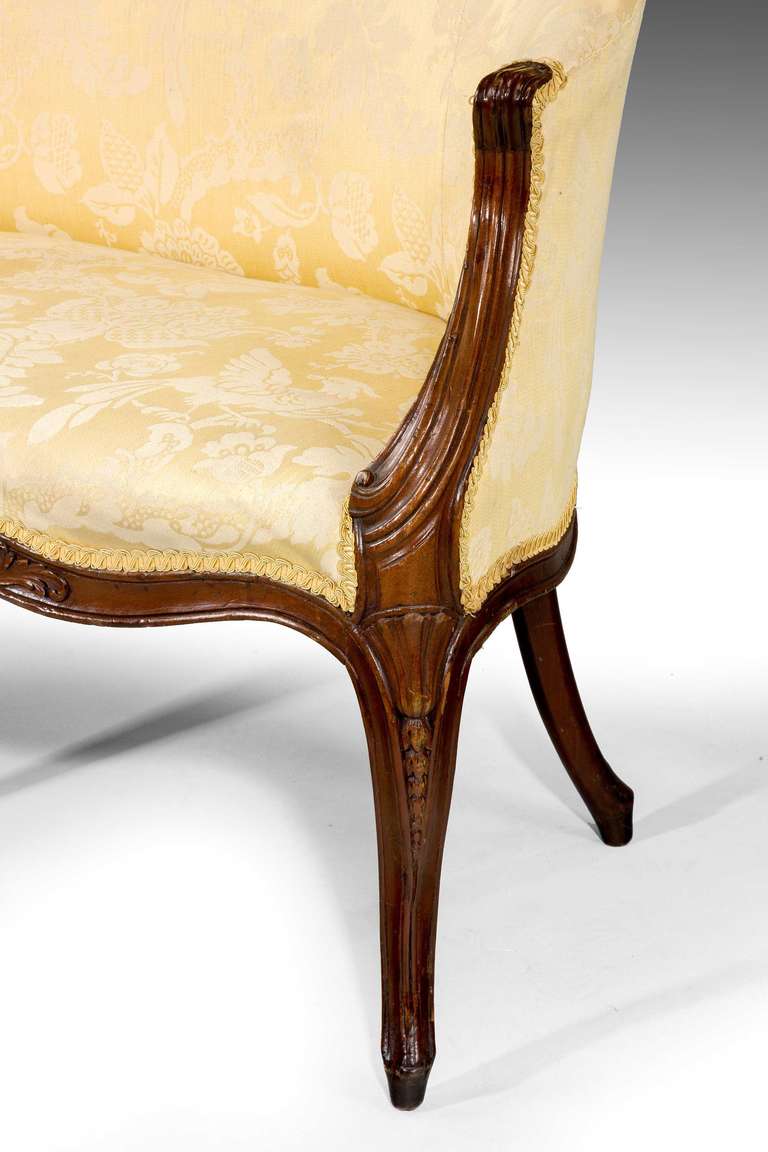 George III Period Mahogany Sofa in the French Taste 1