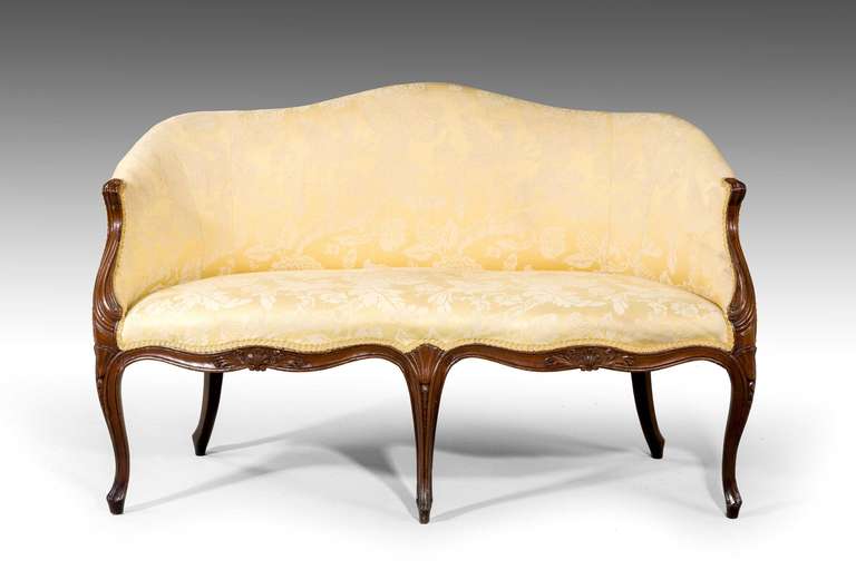 British George III Period Mahogany Sofa in the French Taste