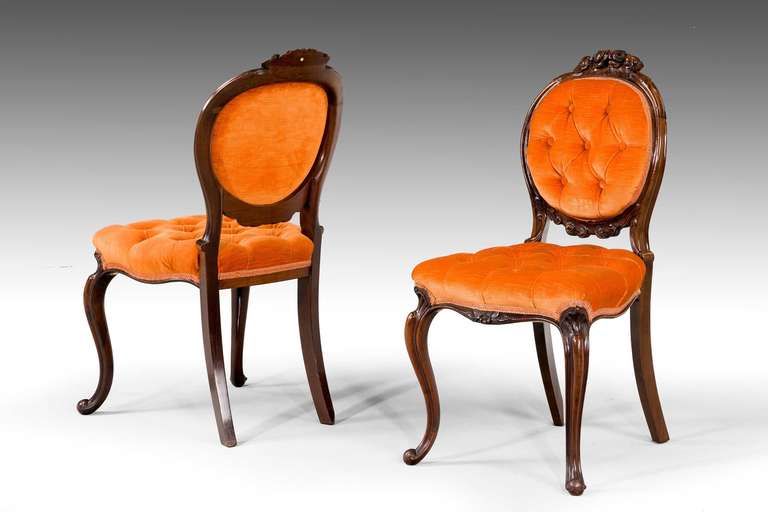 19th Century Six Single Chairs and a Stool 