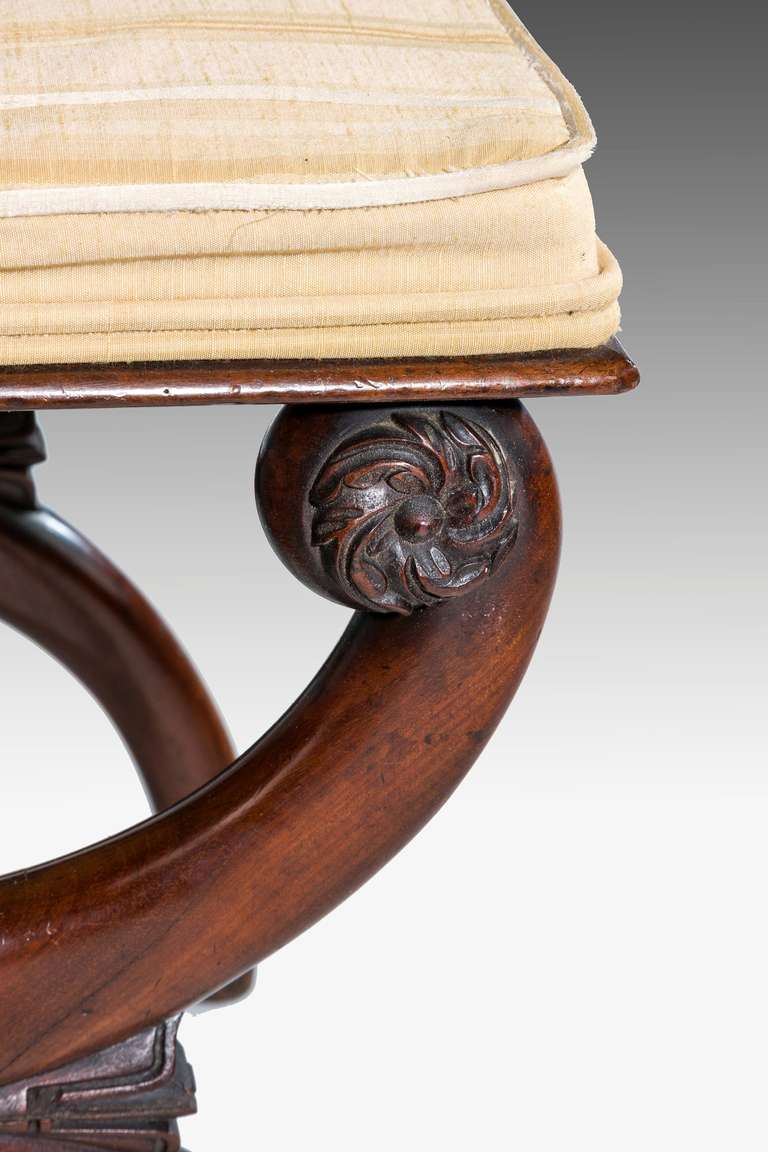 Regency Period Mahogany Stool In Good Condition In Peterborough, Northamptonshire