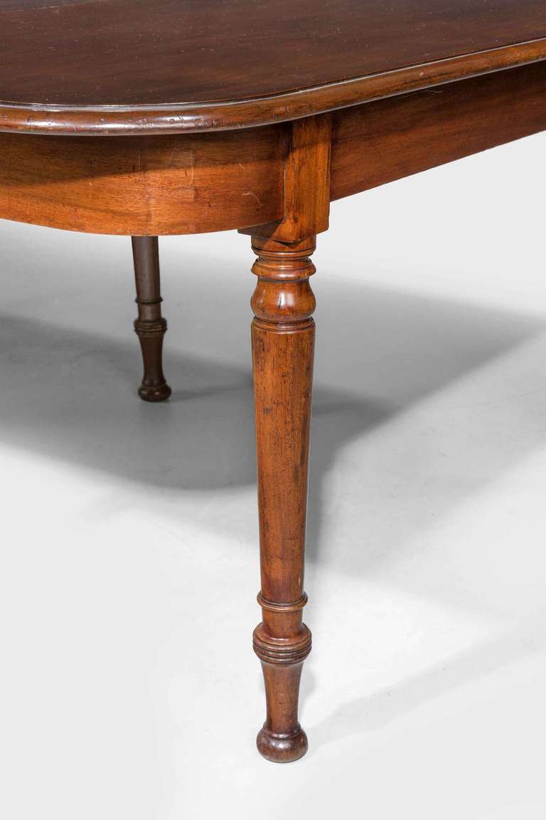 19th Century Late Regency Period Three-Part Dining Table