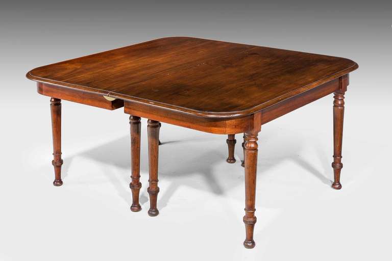Late Regency Period Three-Part Dining Table In Good Condition In Peterborough, Northamptonshire