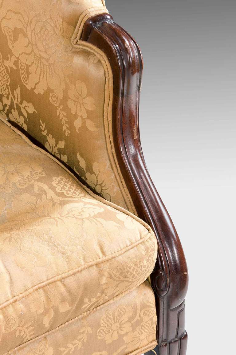 British Hepplewhite Design Mahogany Framed Sofa