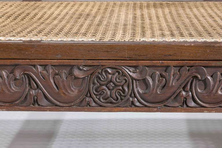 Rosewood Mid-19th Century Indo-Portuguese Sofa For Sale