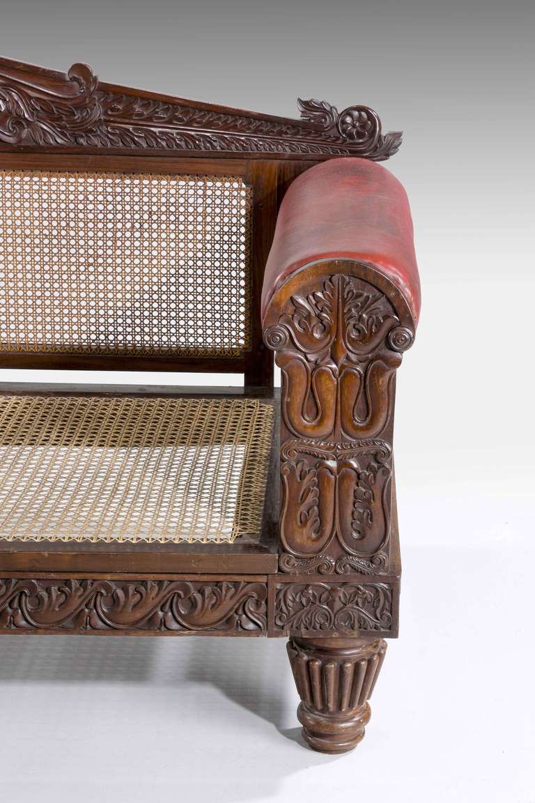 Mid-19th Century Indo-Portuguese Sofa For Sale 2