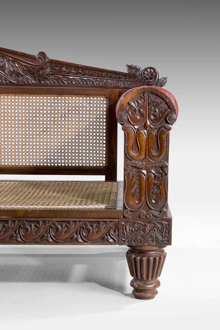 Mid-19th Century Indo-Portuguese Sofa For Sale 1