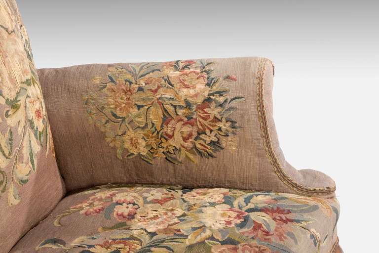 19th Century Queen Anne Design Walnut Two-Seater Sofa