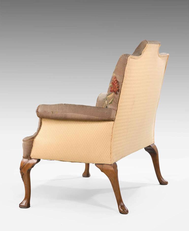 Queen Anne Design Walnut Two-Seater Sofa 1