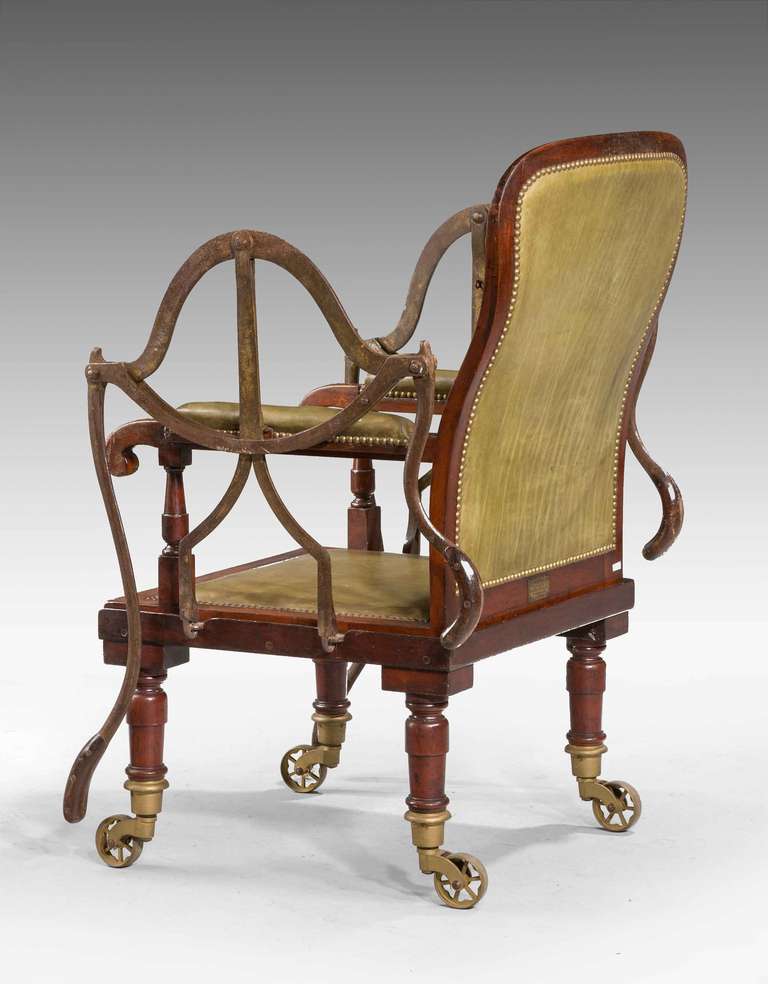 19th Century Mahogany Framed Carrying Chair 1