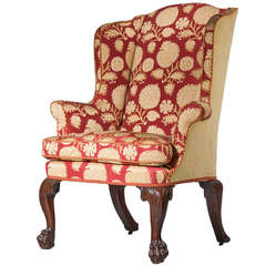 George II Period Walnut Wing Chair