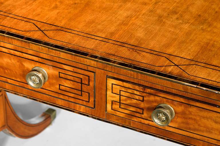 19th Century George III Period Satinwood Sofa Table