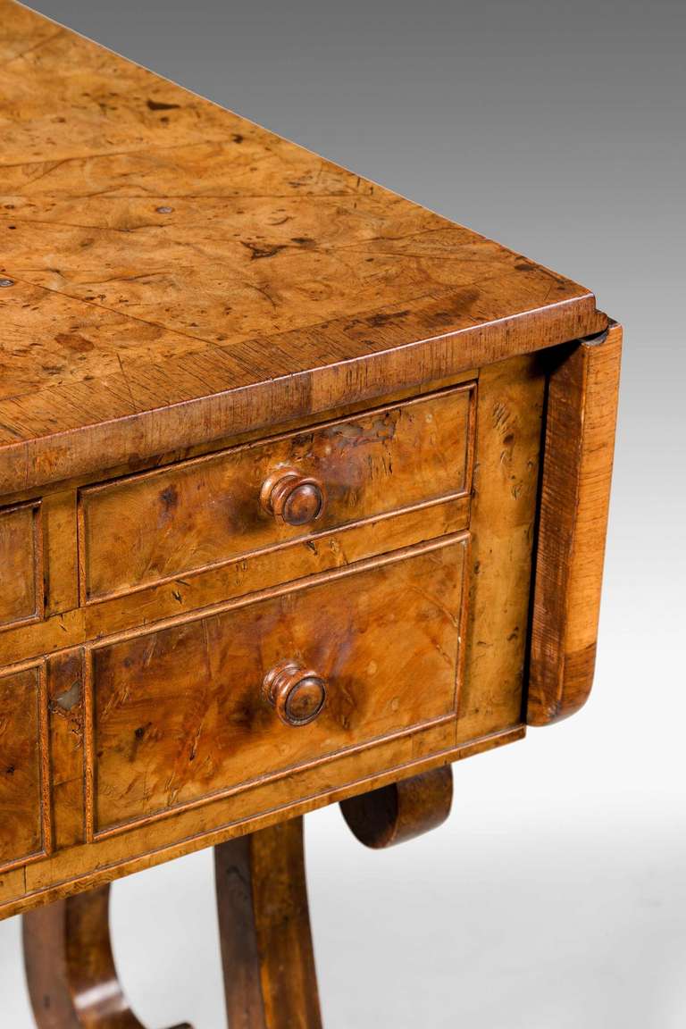 Regency Period Amboyna Work Table For Sale 4