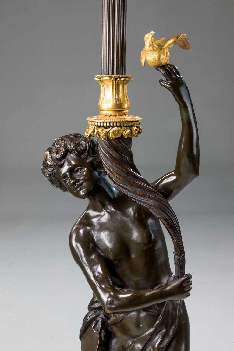 Pair of 19th Century Italian Bronze Candelabra 2