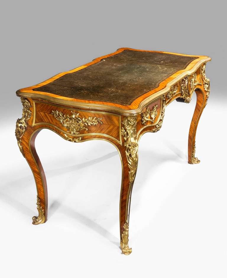 British 19th Century Kingwood Writing Table by Gillows