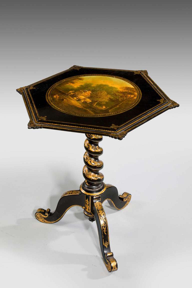 British 19th Century Painted Tripod Table