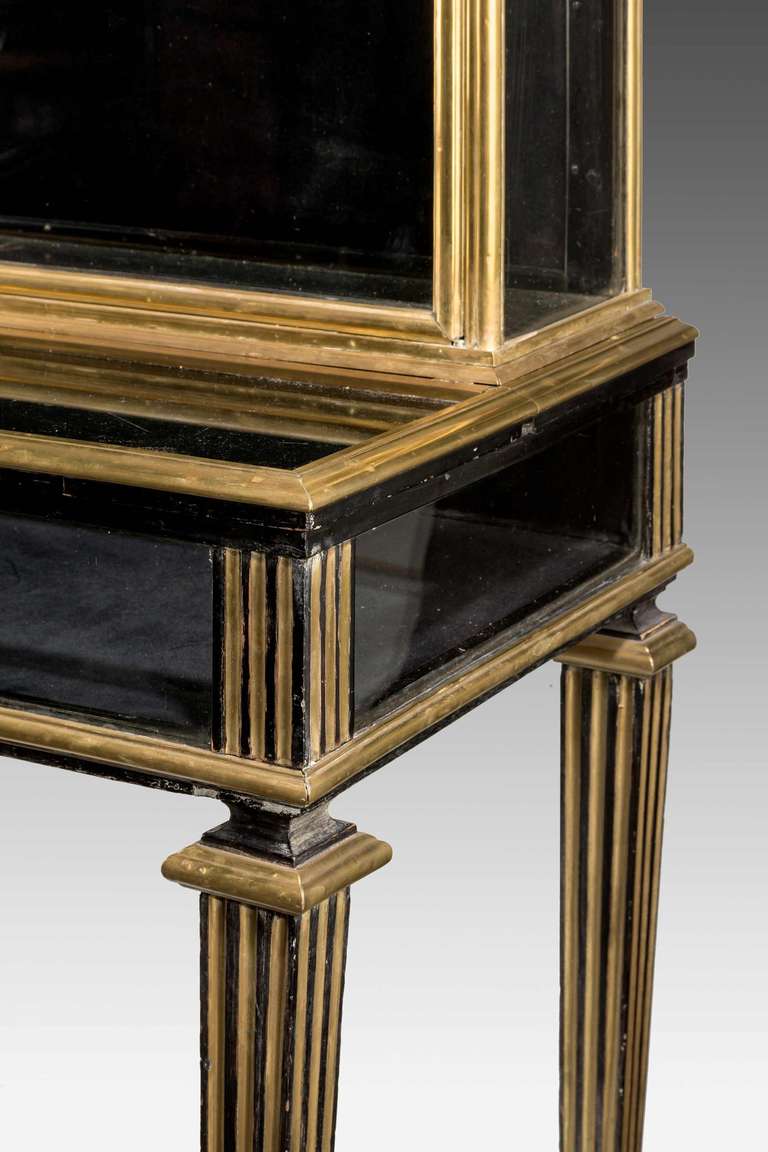 British 19th Century Ebonized Mahogany Display Table