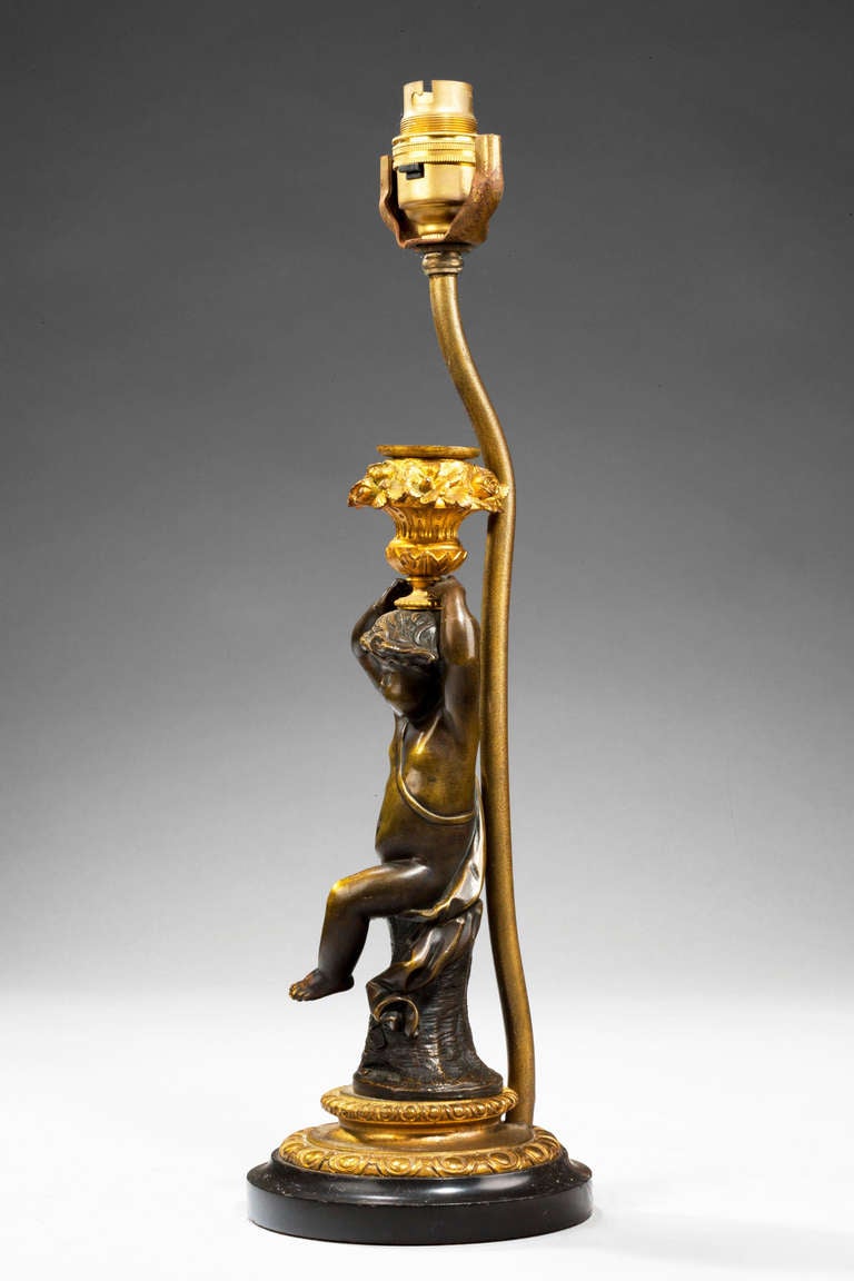 French 19th Century 'Putto' Lamp 1