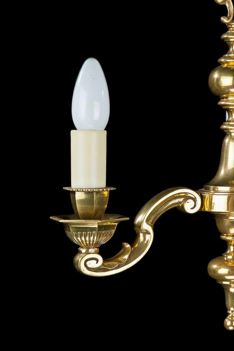 Pair of Three-Arm Chandeliers