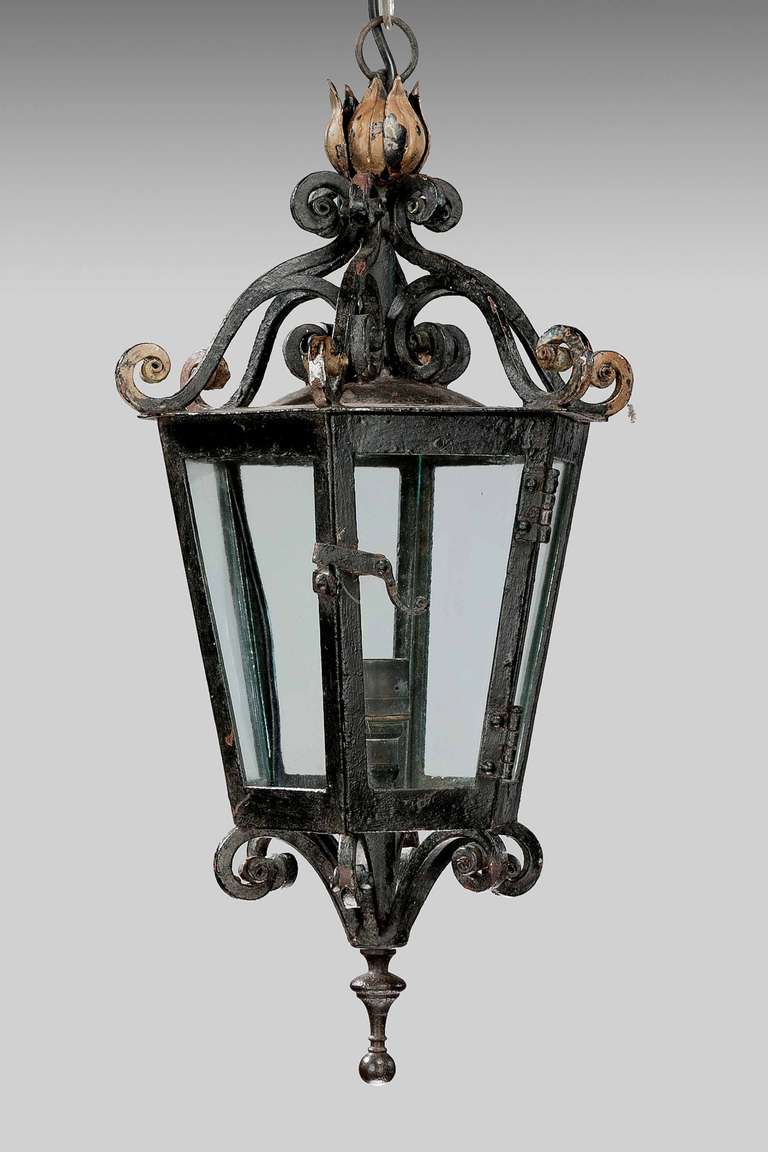 British Pair of Six-Glass Lanterns