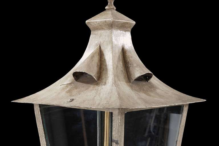 British Early 20th Century Four-Pane Lantern