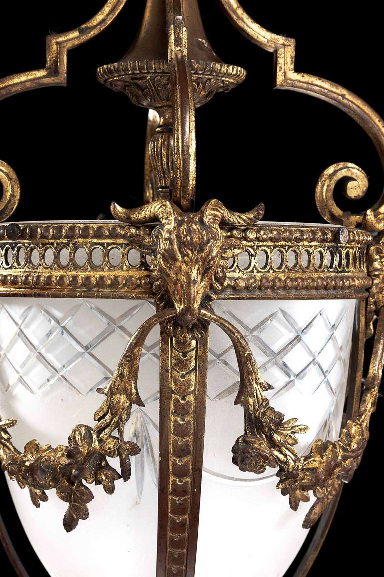 Late 19th Century Cut Glass Lantern 1