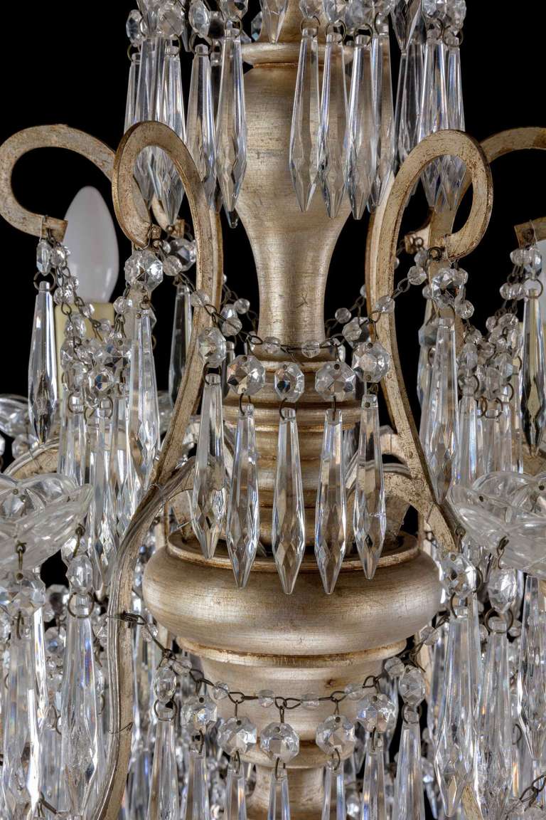 20th Century Gilt Bronze Six-Arm Chandelier