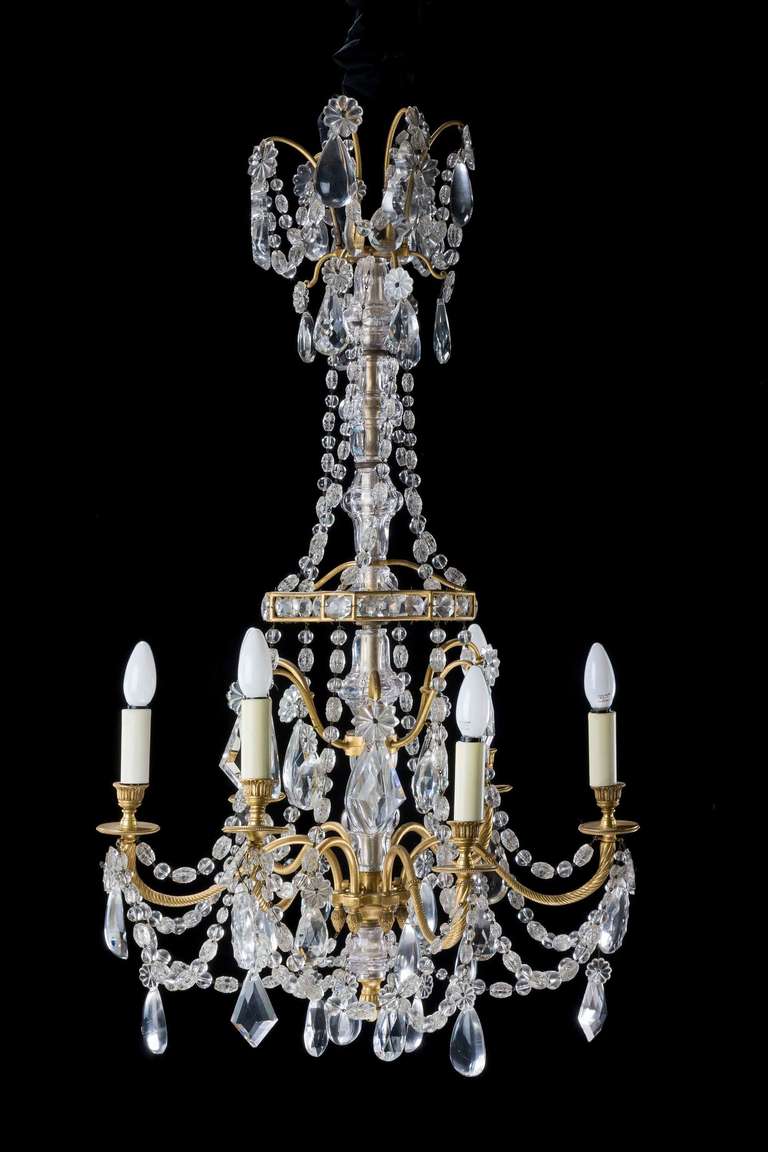 Early 20th Century Six-Arm Chandelier In Good Condition In Peterborough, Northamptonshire