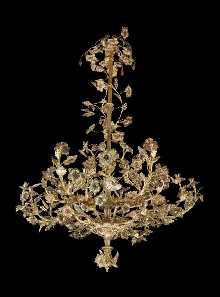 Late 19th Century Gilt Bronze Chandelier