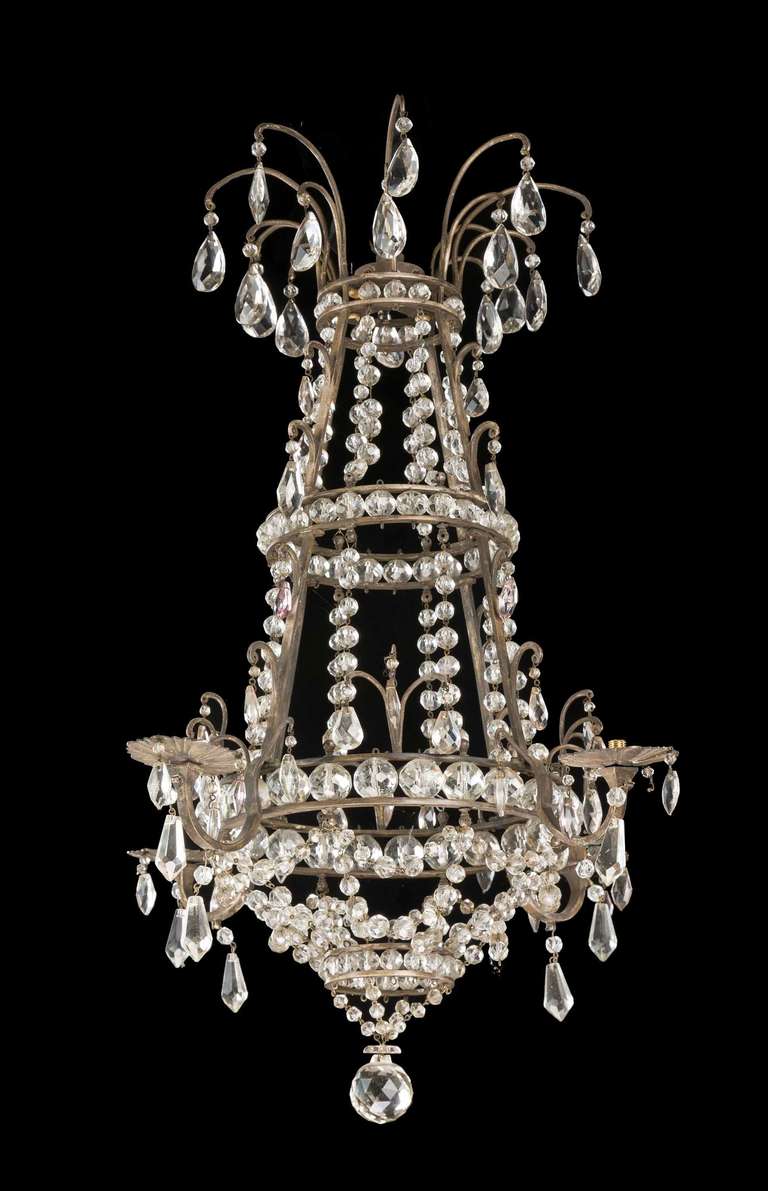 19th Century Gilt Bronze Chandelier In Good Condition In Peterborough, Northamptonshire