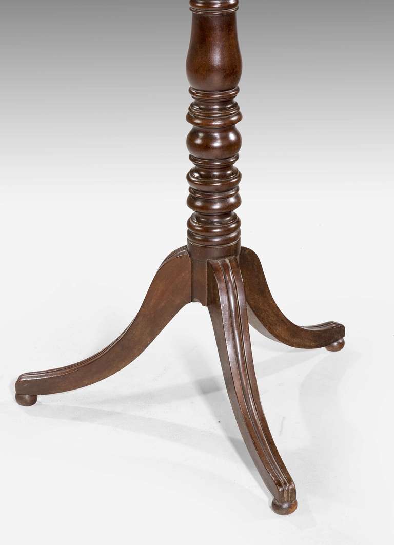 George III Period Mahogany Tilt Table with a Finely Figured Top 2