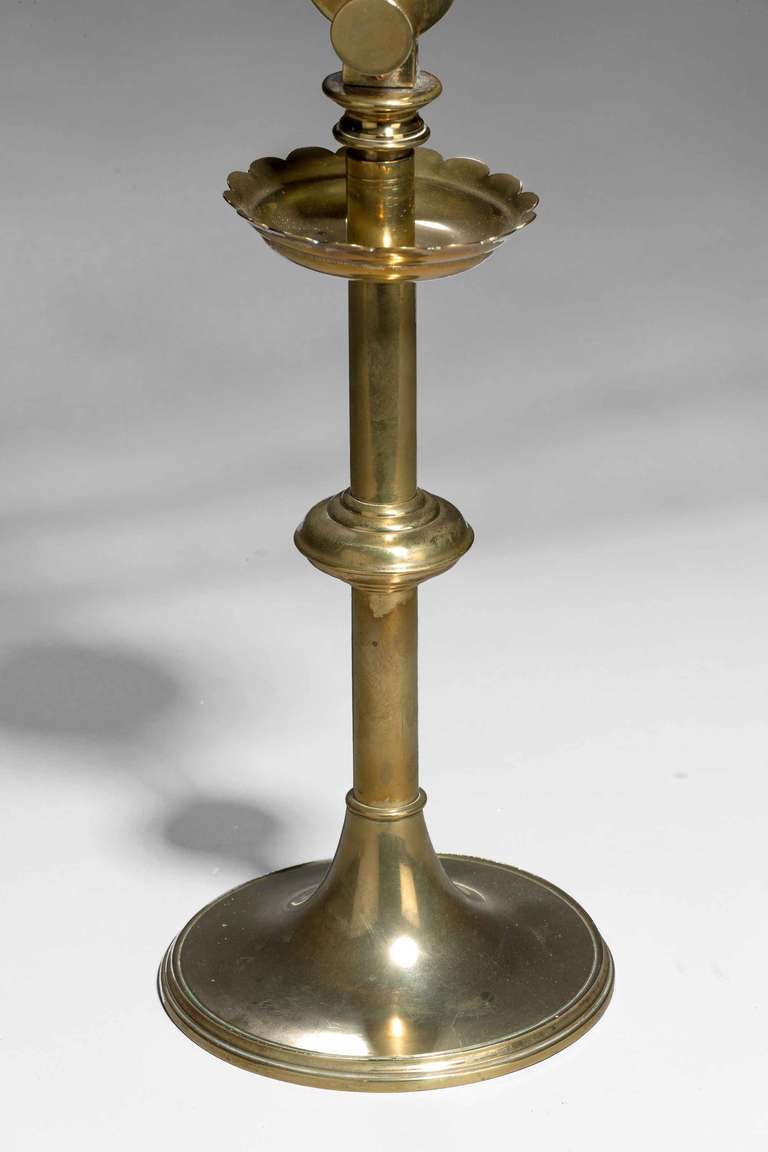 19th Century Adjustable Brass Menorah 4