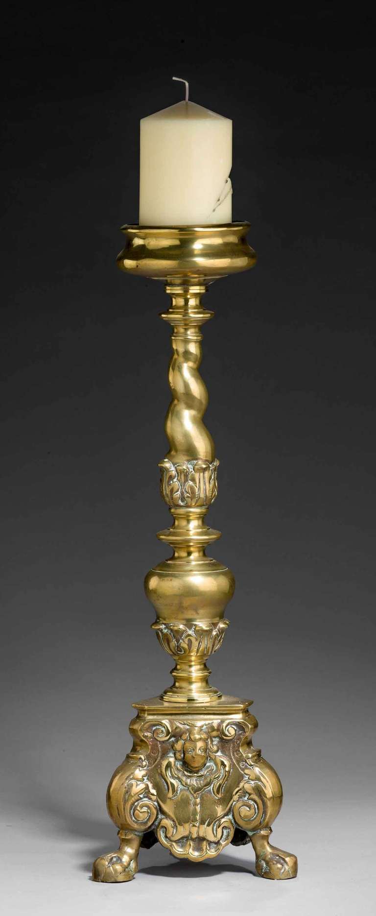 Dutch Massive Cast 19th Century Candle Pricket